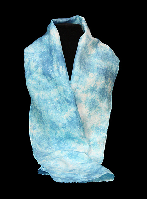 Silk Scarf, Indigo Dye